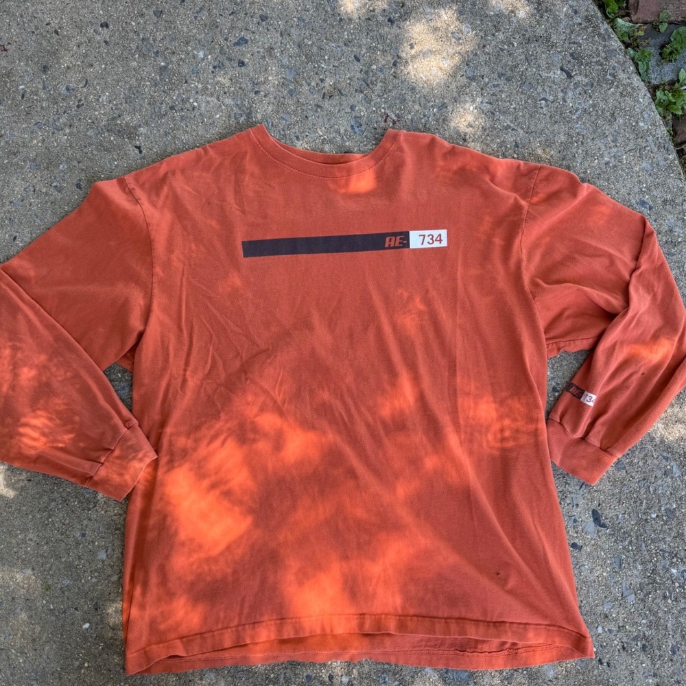 Vintage American Eagle Big Snow Pro Board Championship Shirt Y2K Orange XL
